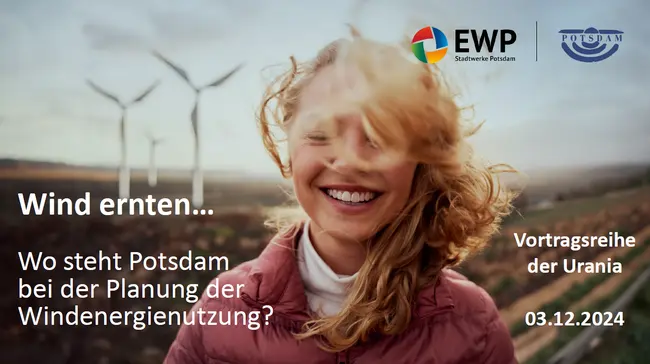 Wind ernten - Titelblatt der Präsentation